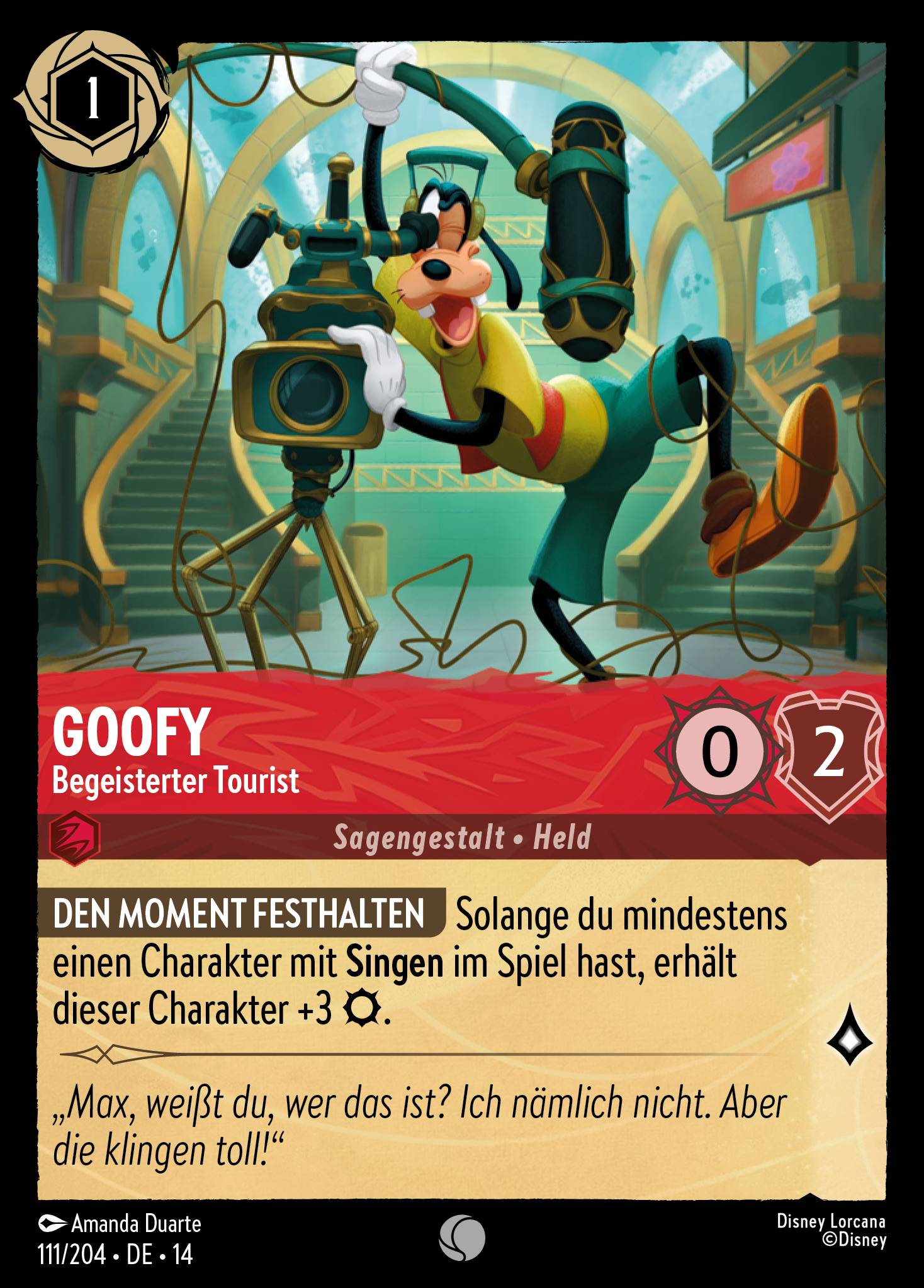 Goofy · Begeisterter Tourist