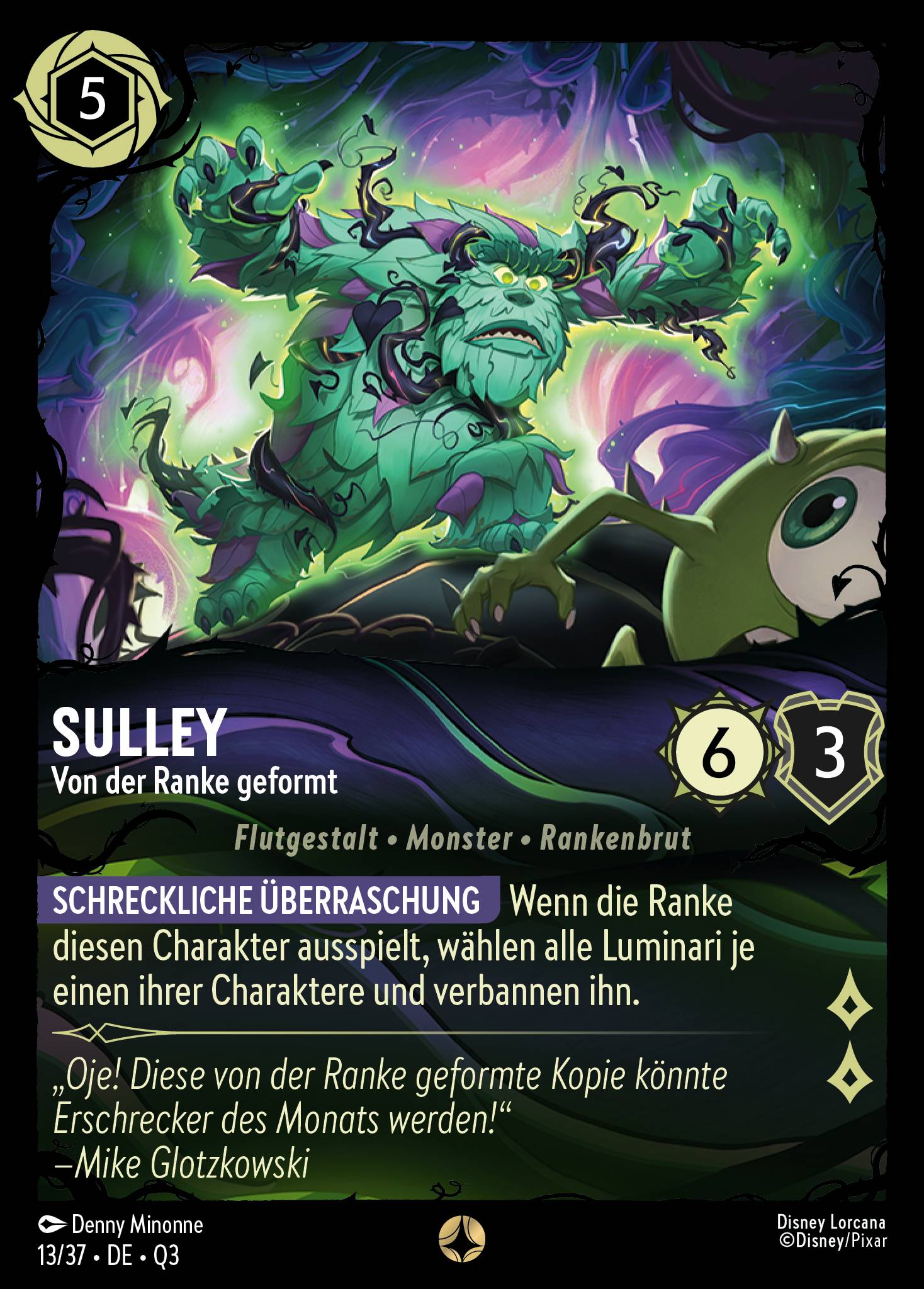 Sulley · Von der Ranke geformt
