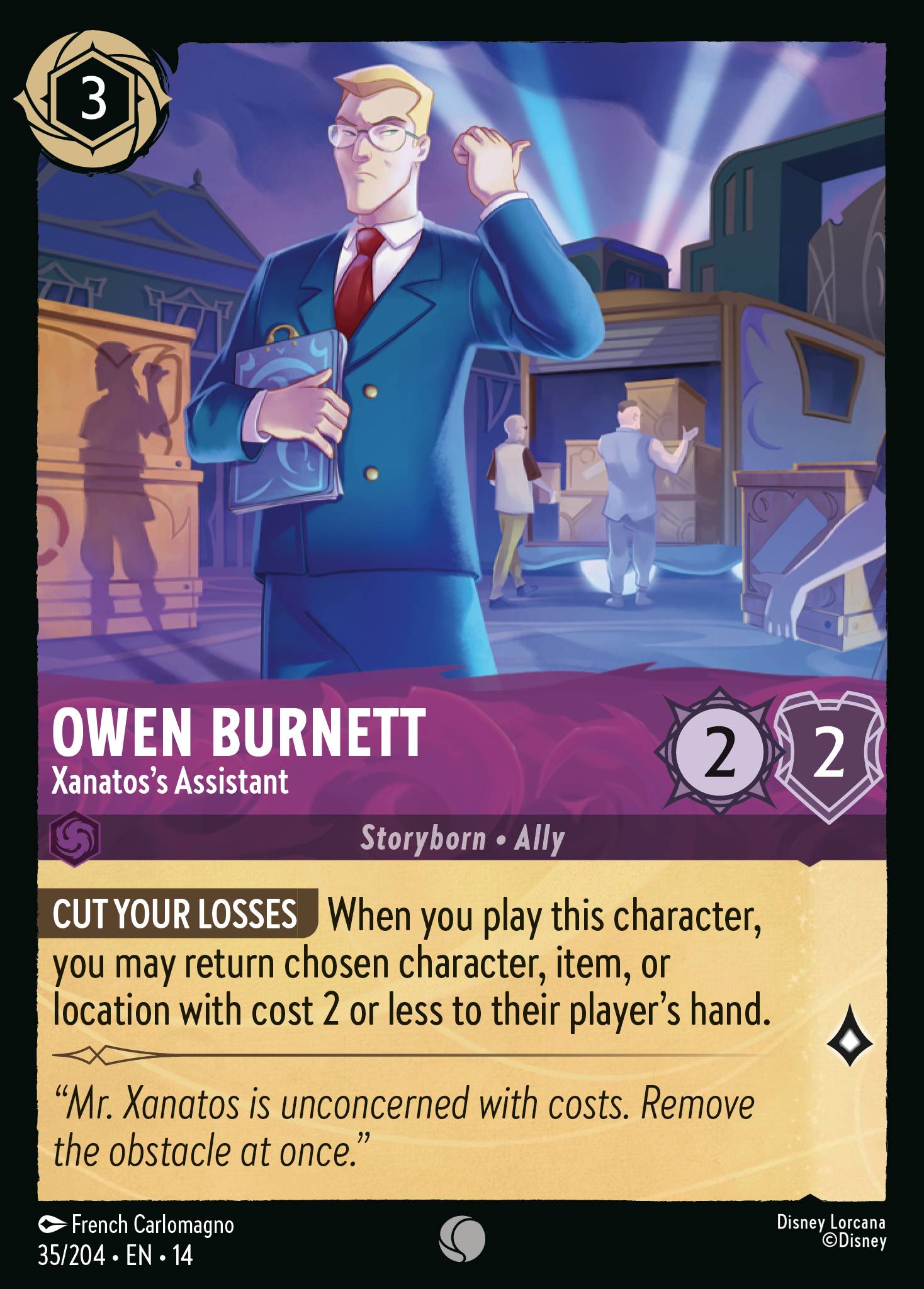 Owen Burnett · Xanatos's Assistant