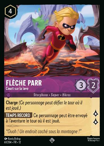 Flèche Parr · Court sur la lave