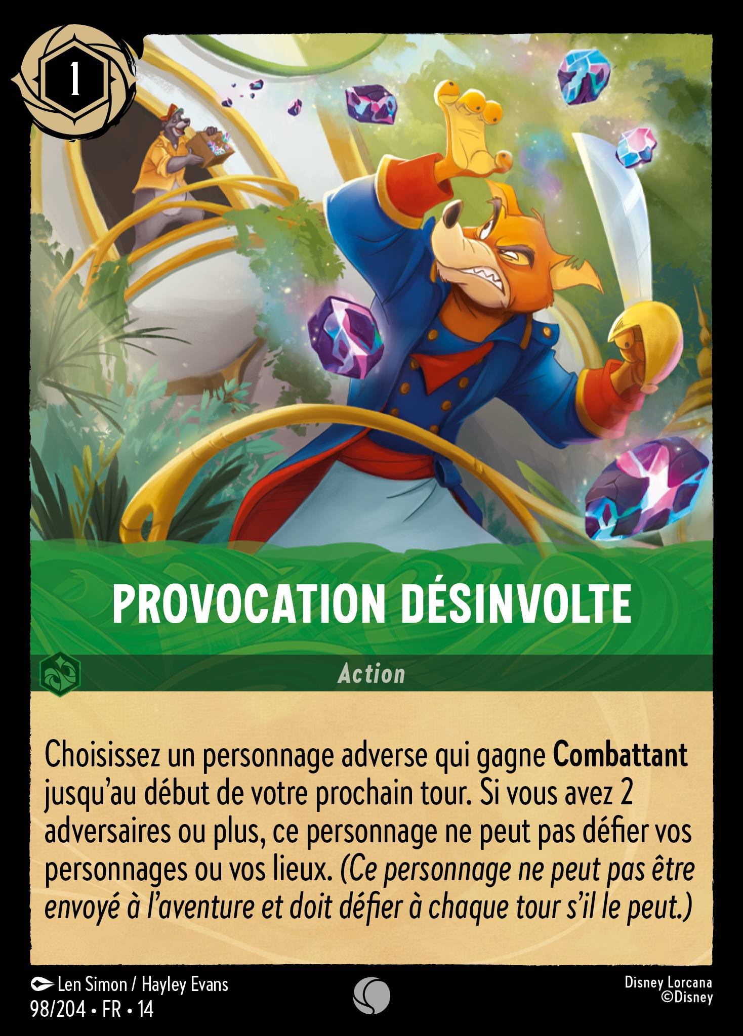 Provocation désinvolte