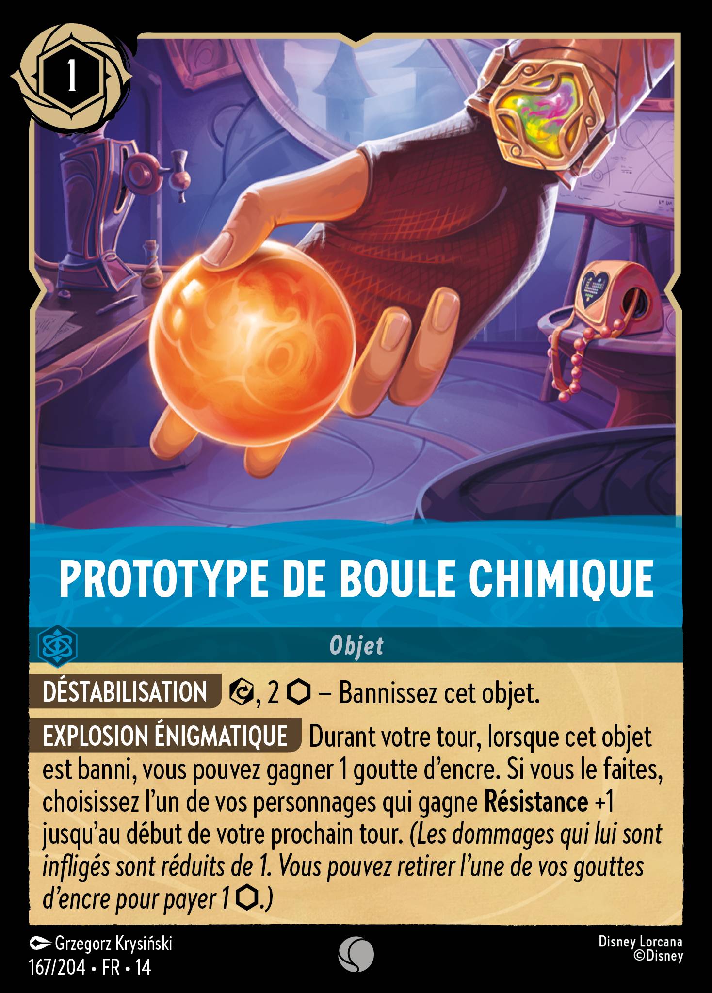 Prototype de boule chimique